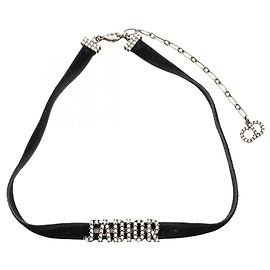 Christian Dior Dior J'ADIOR Choker Black Silvery Other