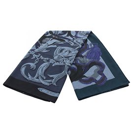 Hermès Pañuelo Hermes Carre Geant 140 LE MORS A LA CONETABLE Multicolor Azul marino