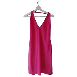 Versace pinkes Cover-up Kleid mit Greca-Ring Pink