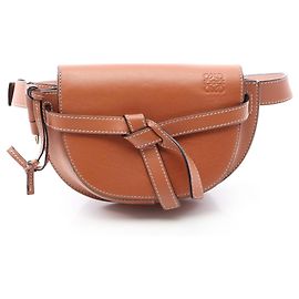 Sac banane Loewe Gate en cuir marron Marron