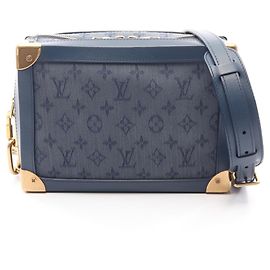 Louis Vuitton Soft Trunk Shoulder Bag Blue Navy blue
