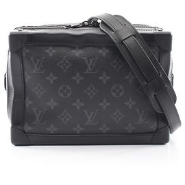 Louis Vuitton Soft Trunk Shoulder Bag Black Monogram