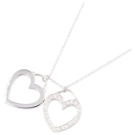 Colar Double Heart Tiffany & Co. Branco Outro