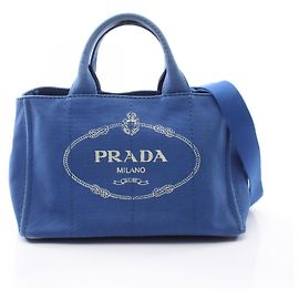 Borsa Tote 2-Way CANAPA Prada Blu