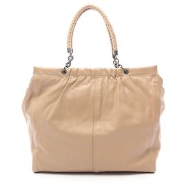 Bolsa Tote Intrecciato em couro bege Bottega Veneta Bege