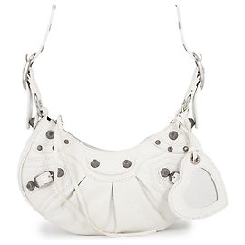 Bolsa de ombro em couro Balenciaga Le Cagole XS Branco