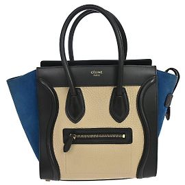 Céline Celine Tricolor Luggage Leather Medium Multicolore
