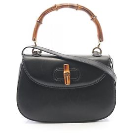Gucci Bamboo 2-Way Handbag Black