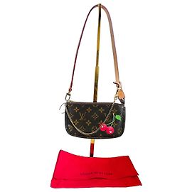 Louis Vuitton x Takashi Murakami Pochette Accessoires Cerises Marron Rouge