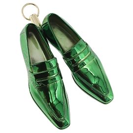 Ornamento di Natale Berluti Metallo Verde Oro Auth BA13628V D'oro Verde