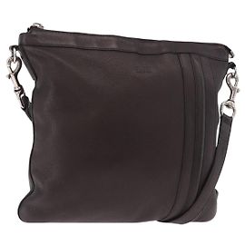 Borsa a Spalla GUCCI in Pelle Marrone Argento 233329 Auth ka4905 Marrone Argento