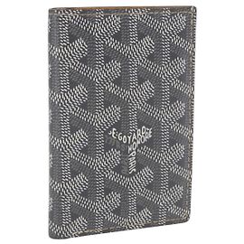 GOYARD Herringbone Kartenetui PVC Grau Auth bs35715V Braun