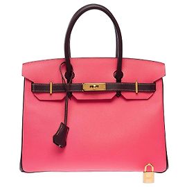 Hermès Sac HERMES Birkin 30 en Cuir Rose - 103678 Rose