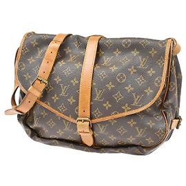 Louis Vuitton Saumur Monogram Canvas 35 Marron