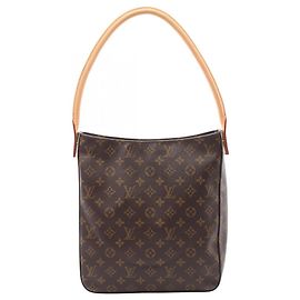 Bolsa de Ombro Louis Vuitton Looping GM Monogram Marrom