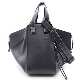 Loewe Hammock Small 2-Way Handbag Black Navy blue