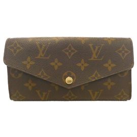 Carteira Louis Vuitton Monogram Portefeuille Sarah Marrom Vermelho