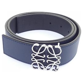 Cinturón Standard Loewe E619Z20X03 Negro Azul marino