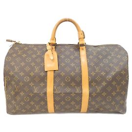 Bolsa Boston Louis Vuitton Monogram Keepall 50cm Marrom