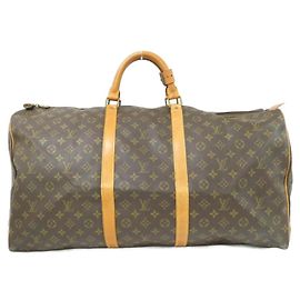 Bolsa Boston Louis Vuitton Monogram Keepall 60cm Marrom
