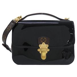 Bolsa de ombro Louis Vuitton Monogram Vernis Miroir Cherrywood BB Preto