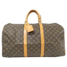 Bolsa Boston Louis Vuitton Monogram Keepall 50cm Marrom