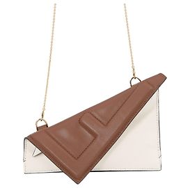 Pochette a tracolla con catena Fendi Marrone Crudo