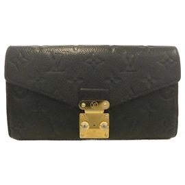 Louis Vuitton Monogram Empreinte Long Wallet Black