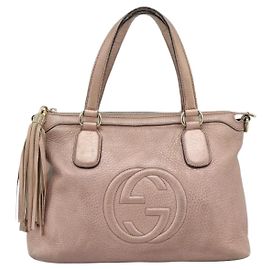 Gucci Soho Convertible Top Handle Leather Small Rose