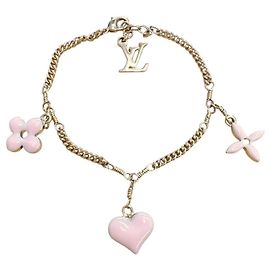 Pulsera Charm Monogram Louis Vuitton Rosa Dorado
