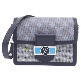 Borsa a tracolla Louis Vuitton Monogram LV Pop Dauphine Mini Blu