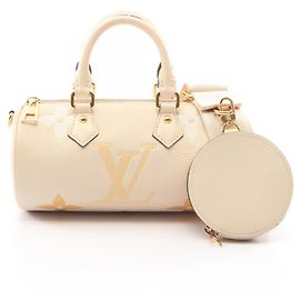 Louis Vuitton Papillon BB 2-Way Handbag Beige Cream Monogram
