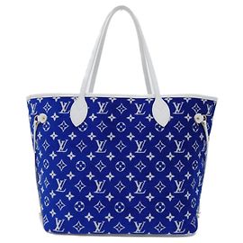 Louis Vuitton Monogram Jacquard Samt Handtasche Blau