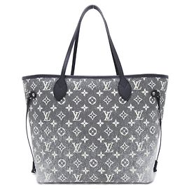 Louis Vuitton Monogram Jacquard Denim Neverfull MM Handbag Grey