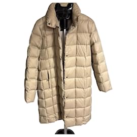 Moncler Beige Quilted Down Coat Beige