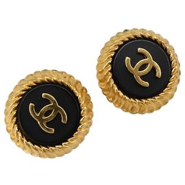 Chanel CC Clip On Metal D'oro