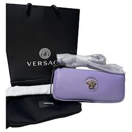 Versace La Medusa Tasche aus genarbtem Kalbsleder Lilac Einheitsgröße (Full set) Neu/Original Lila