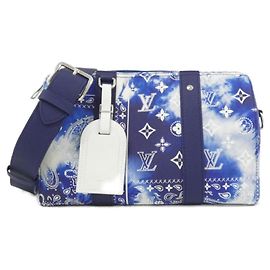 Bolsa de ombro Louis Vuitton Monogram Bandana City Keepall Azul