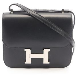 Hermès Bolsa de ombro Hermes Constance 3 Mini em couro de bezerro preto Preto