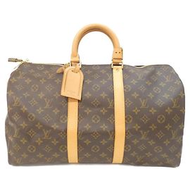Bolso Louis Vuitton Monogram Keepall Castaño
