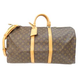 Sac Boston Louis Vuitton Monogram Keepall Bandoulière 55cm Marron
