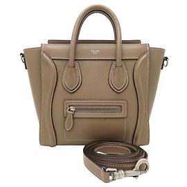 Céline Sac à main Celine Luggage Nano Shopper Gris