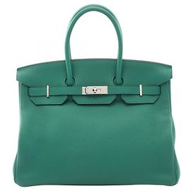 Hermès Bolsa Hermes Birkin 35 Vert Vertigo Verde