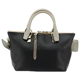 Chloé Borsa Chloe Bicolor Baylee in pelle Medium Nero