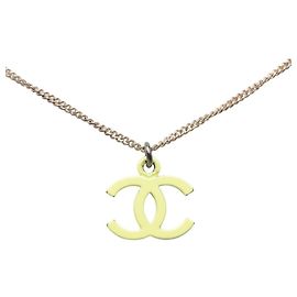 Collana Chanel Coco Mark Argento Giallo