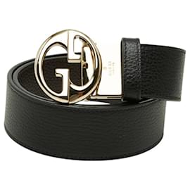 Cinturón reversible Gucci Interlocking G Negro