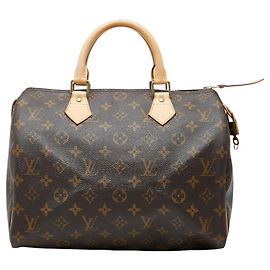 Sac à main Speedy 30 Monogram Louis Vuitton Marron