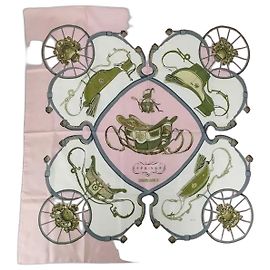 Hermès Hermes Carré 90 Seta multicolore 90 x 90 Rosa
