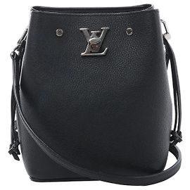 Borsa a tracolla Louis Vuitton LockMe in nero Nero