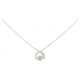 Autre Marque Colar de platina e diamantes Prata
